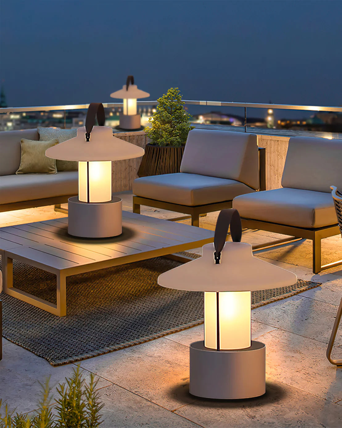 Claro Outdoor Built-in Battery Table Lamp