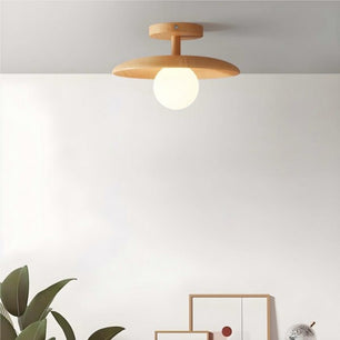 Rustic Wooden Ceiling Lamp S36