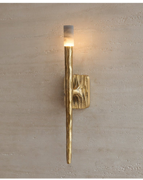 The Volterra Fluted Alabaster Sconce
