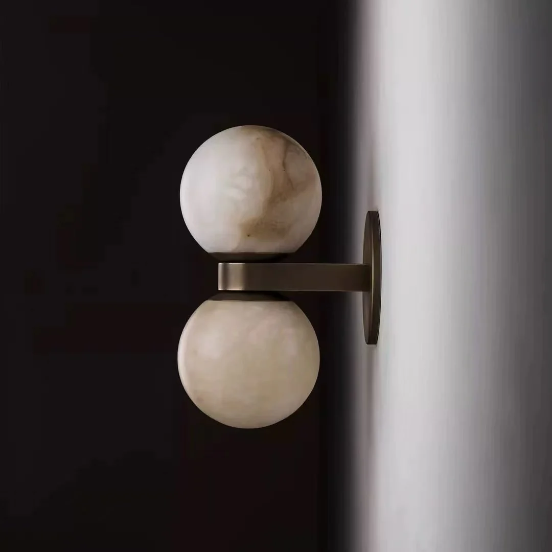 Aria Alabaster Globe Sconce