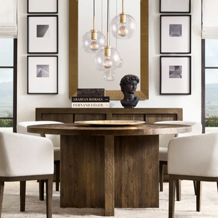 Brass & Clear Glass Pendant Light