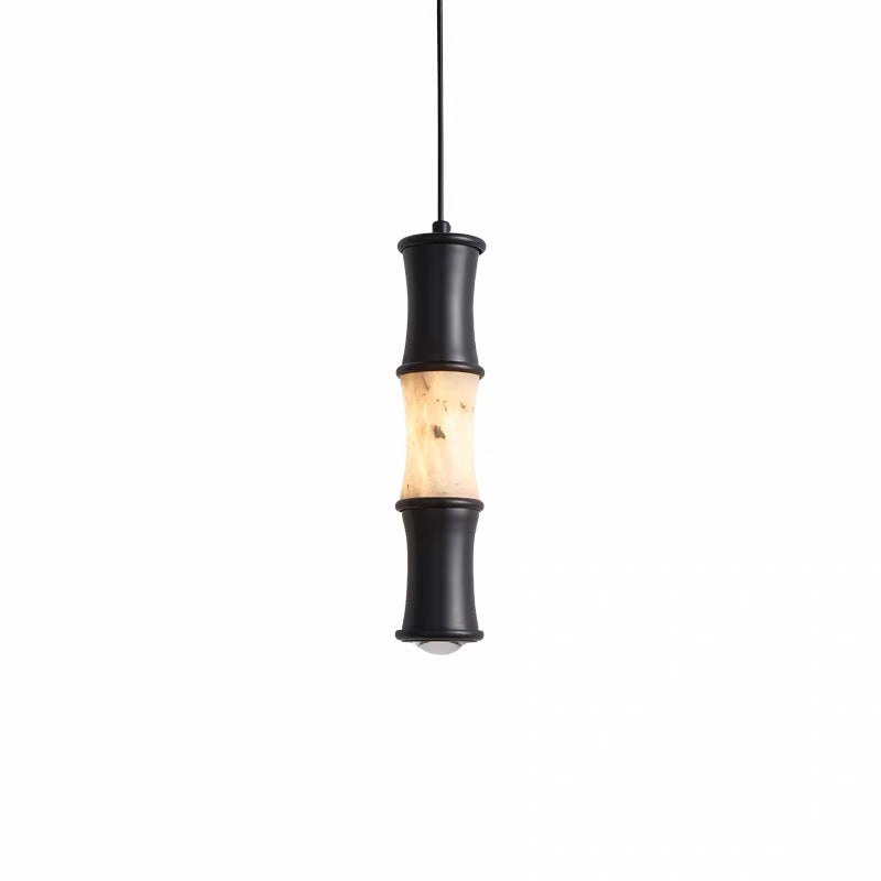 Tallo Alabaster Bamboo Pendant Light