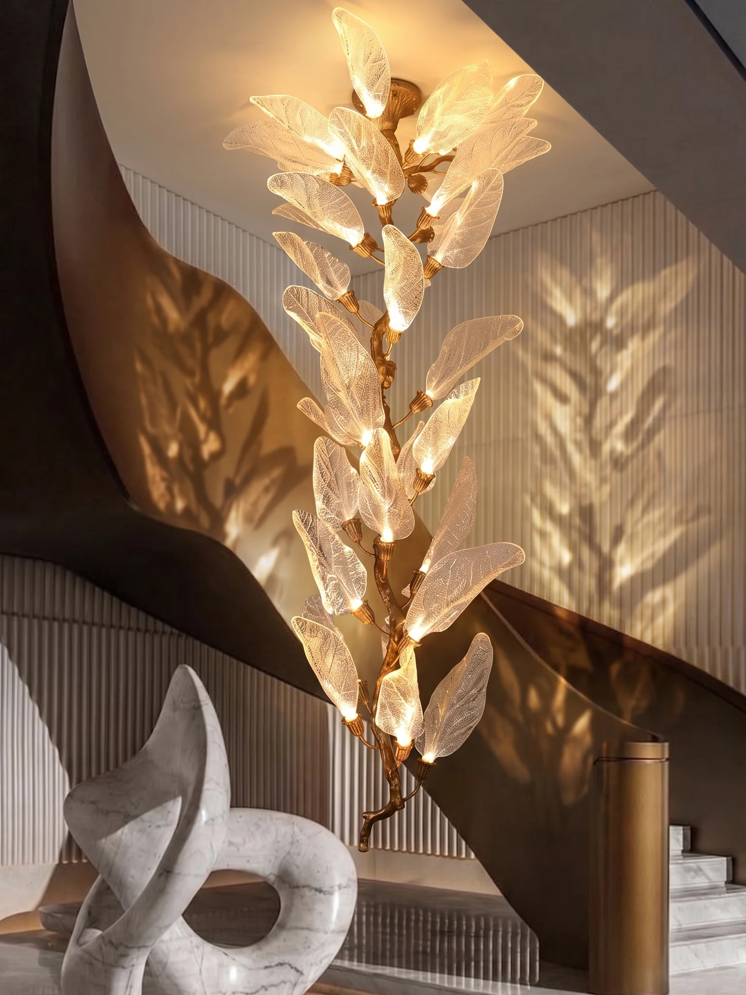 Bronze Branch Chandelier