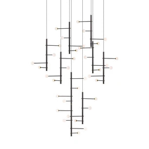 Orbit Cascade Multi-Globe Chandelier