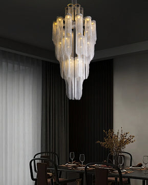 Cascade Silver Chandelier