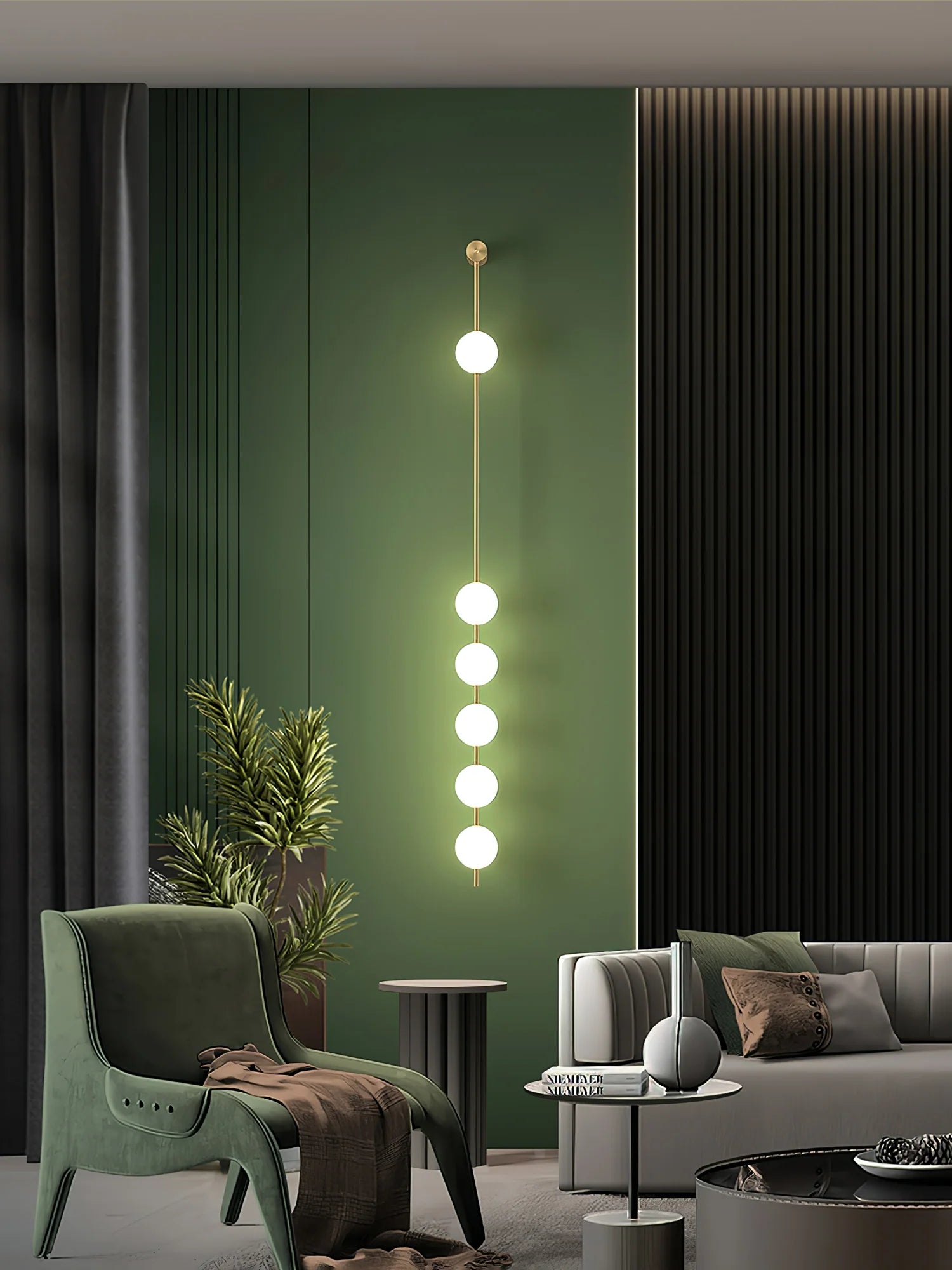 Vertical Balls Wall Lamp