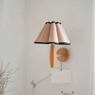 Vintage Fluted Plug In Wall Lamp