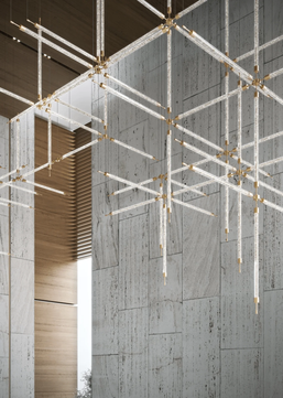 Crystal Grid Bespoken Chandelier