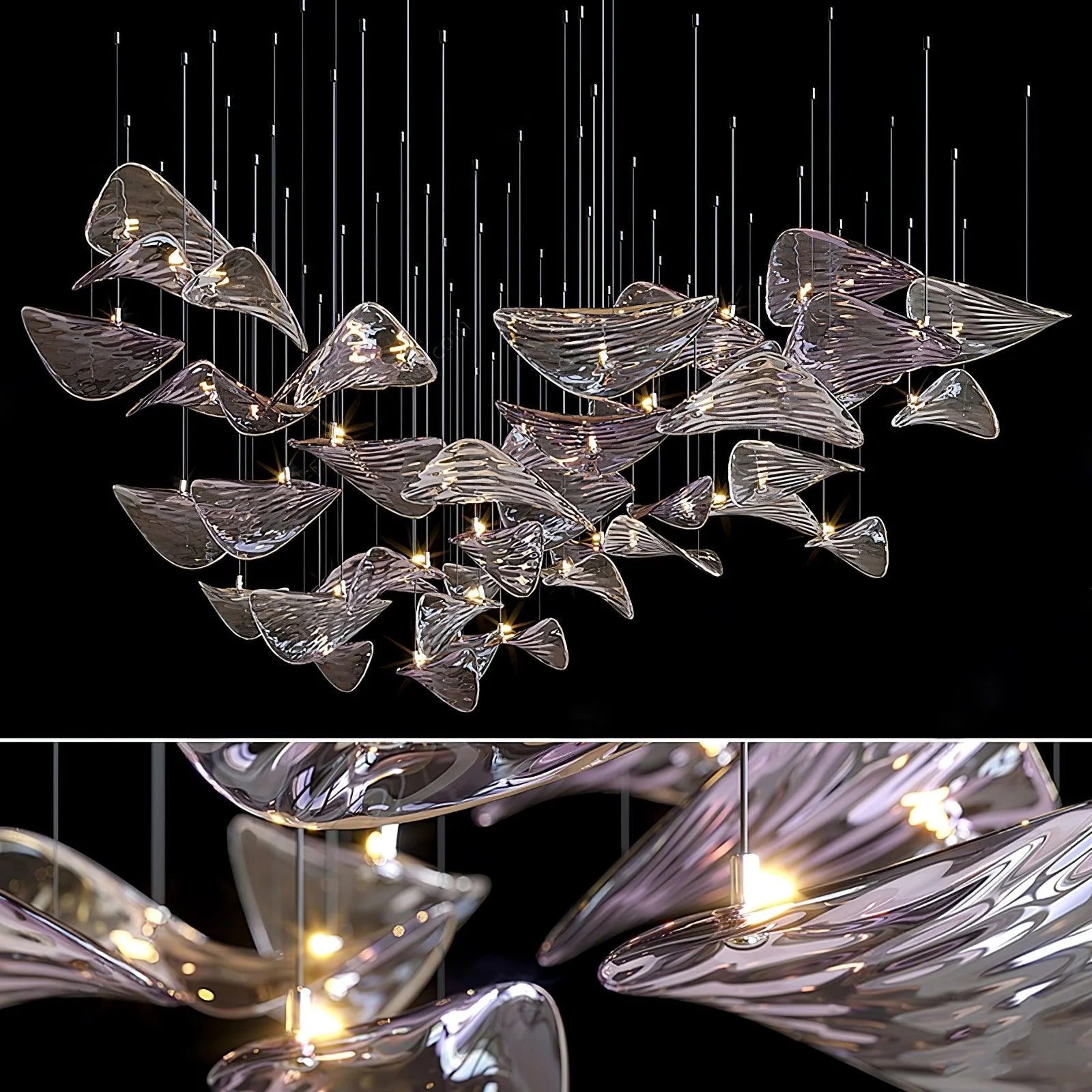 Floating Leaf Chandelier