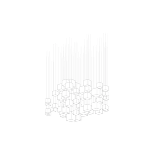 Square Multi Crystal Light Pendant Chandelier