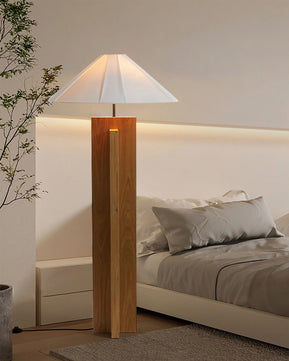 Crossbase Wood Floor Lamp