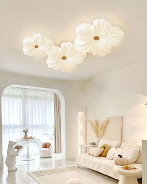 Cream Flower Ceiling Lamp