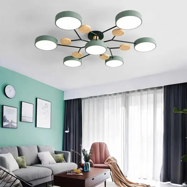 Nordic Branched Disc Metal Ceiling Lamp S117