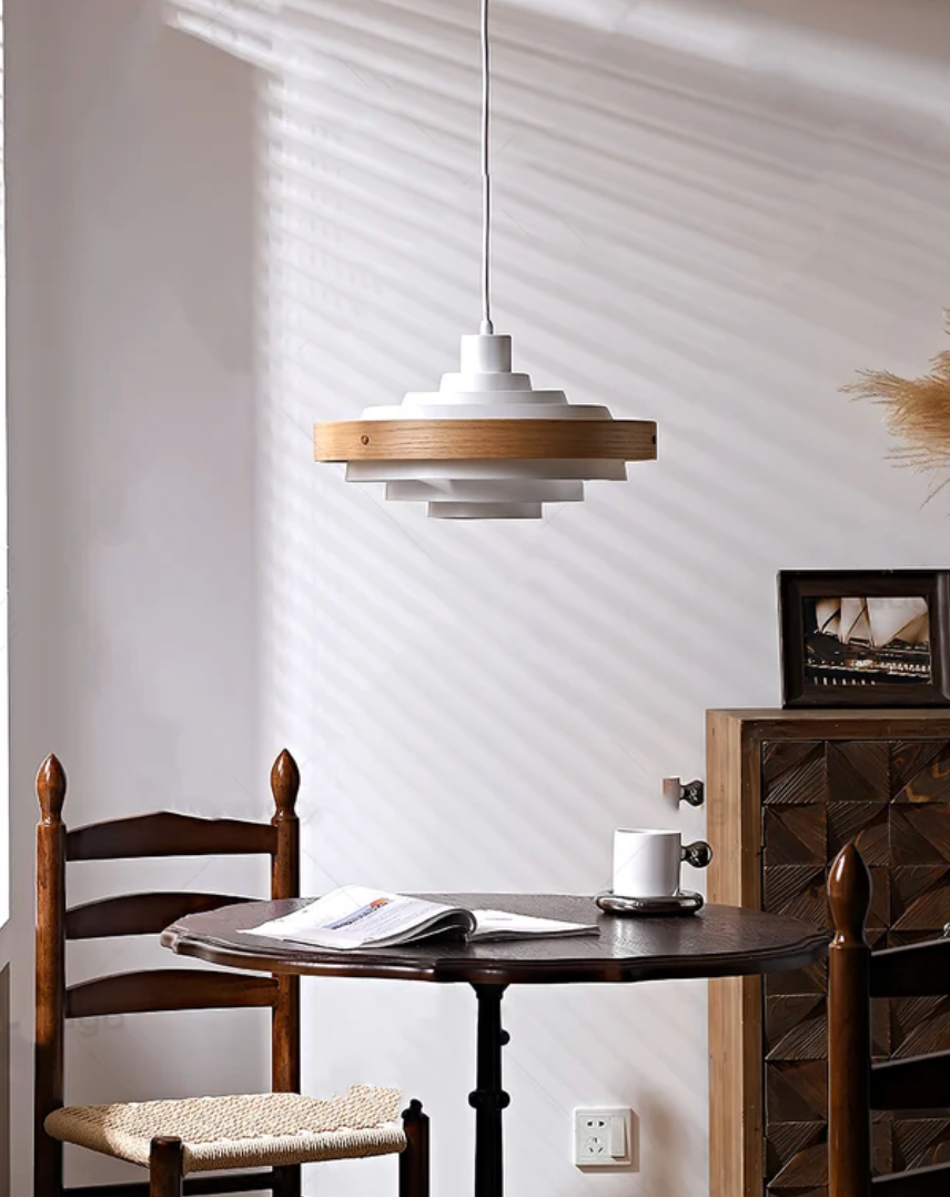 Layered Disc Swing Arm Pendant Light