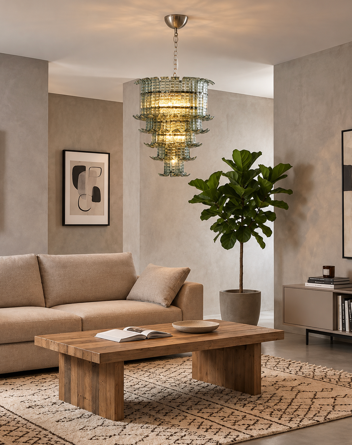 Cascata Verde Chandelier