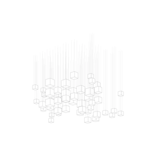 Square Multi Crystal Light Pendant Chandelier