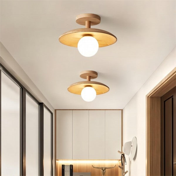 Rustic Wooden Ceiling Lamp S36