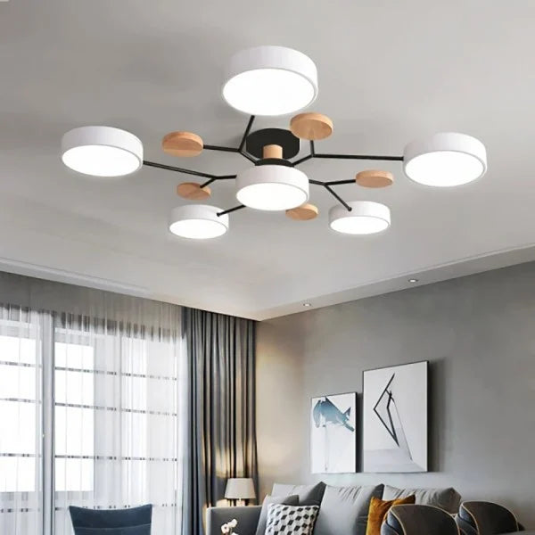 Nordic Branched Disc Metal Ceiling Lamp S117