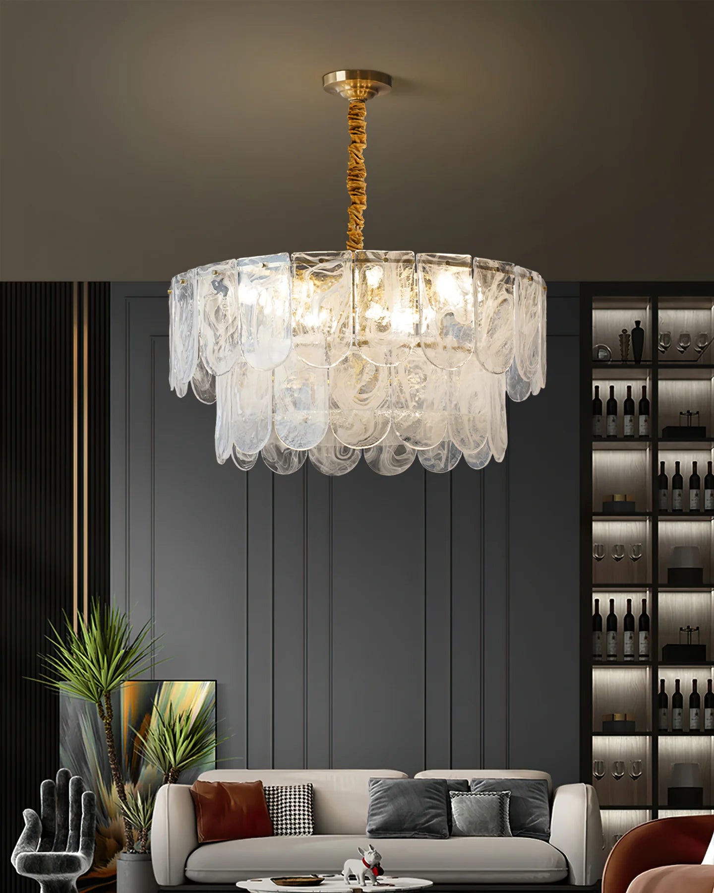 Nason Brass Chandelier