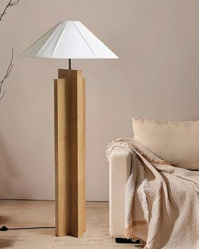 Crossbase Wood Floor Lamp