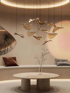 Floating Leaf Chandelier