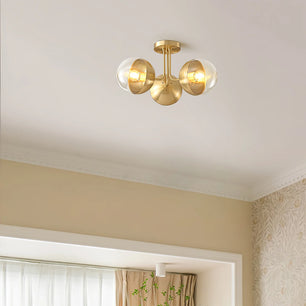 Brass Globulars Ceiling Lamp