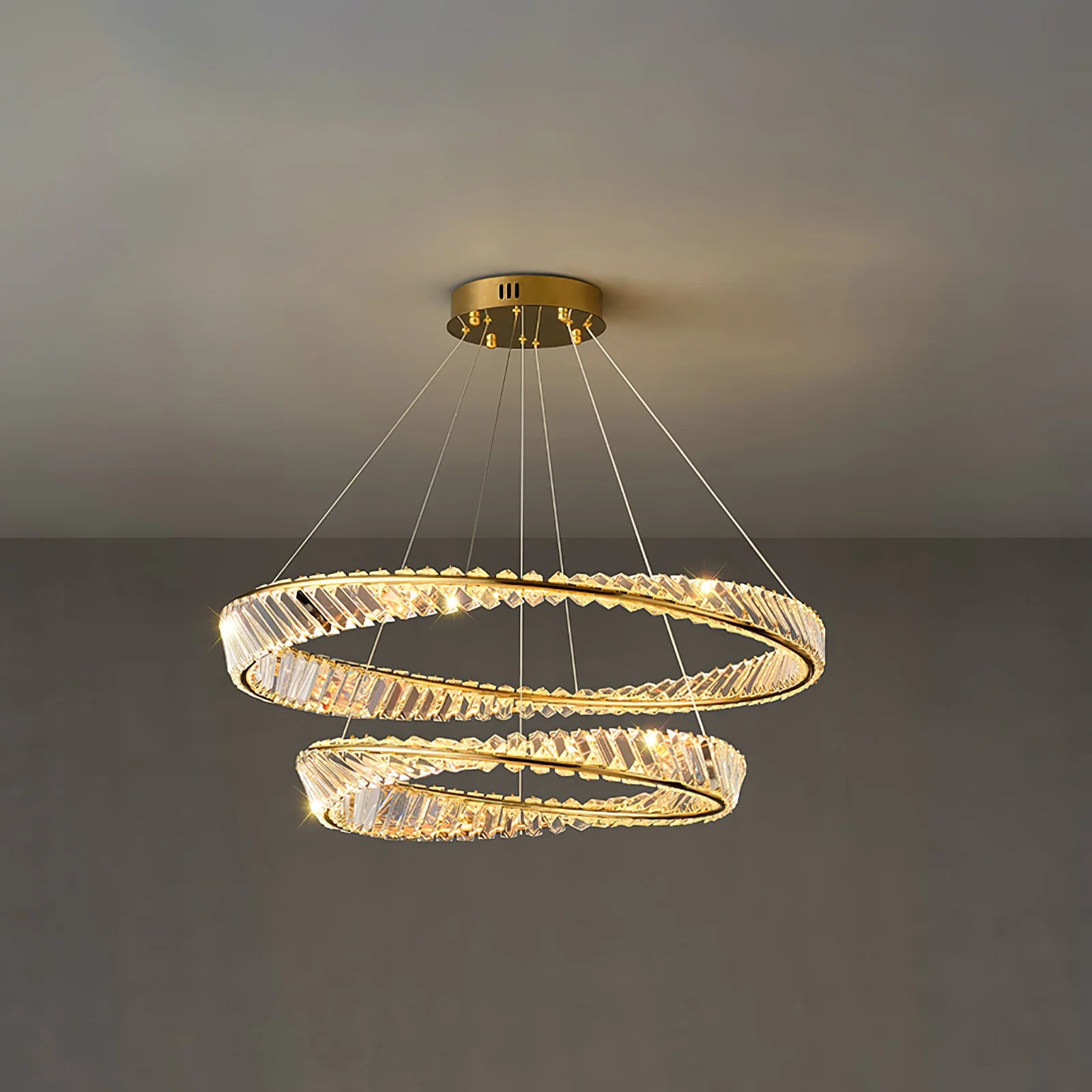 Wave Circle Crystal Chandelier