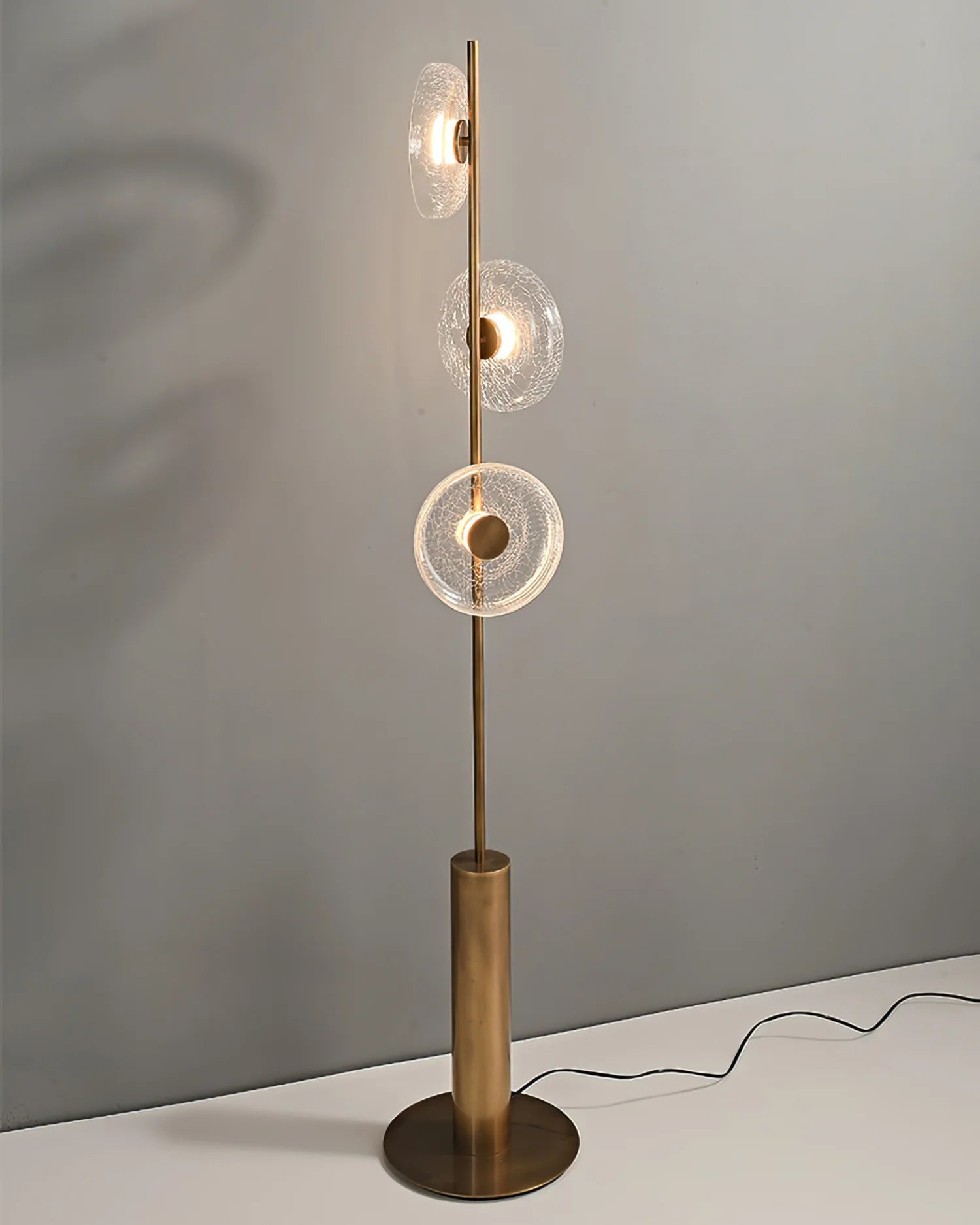 Glacier Crackle Glass Floor Lamp