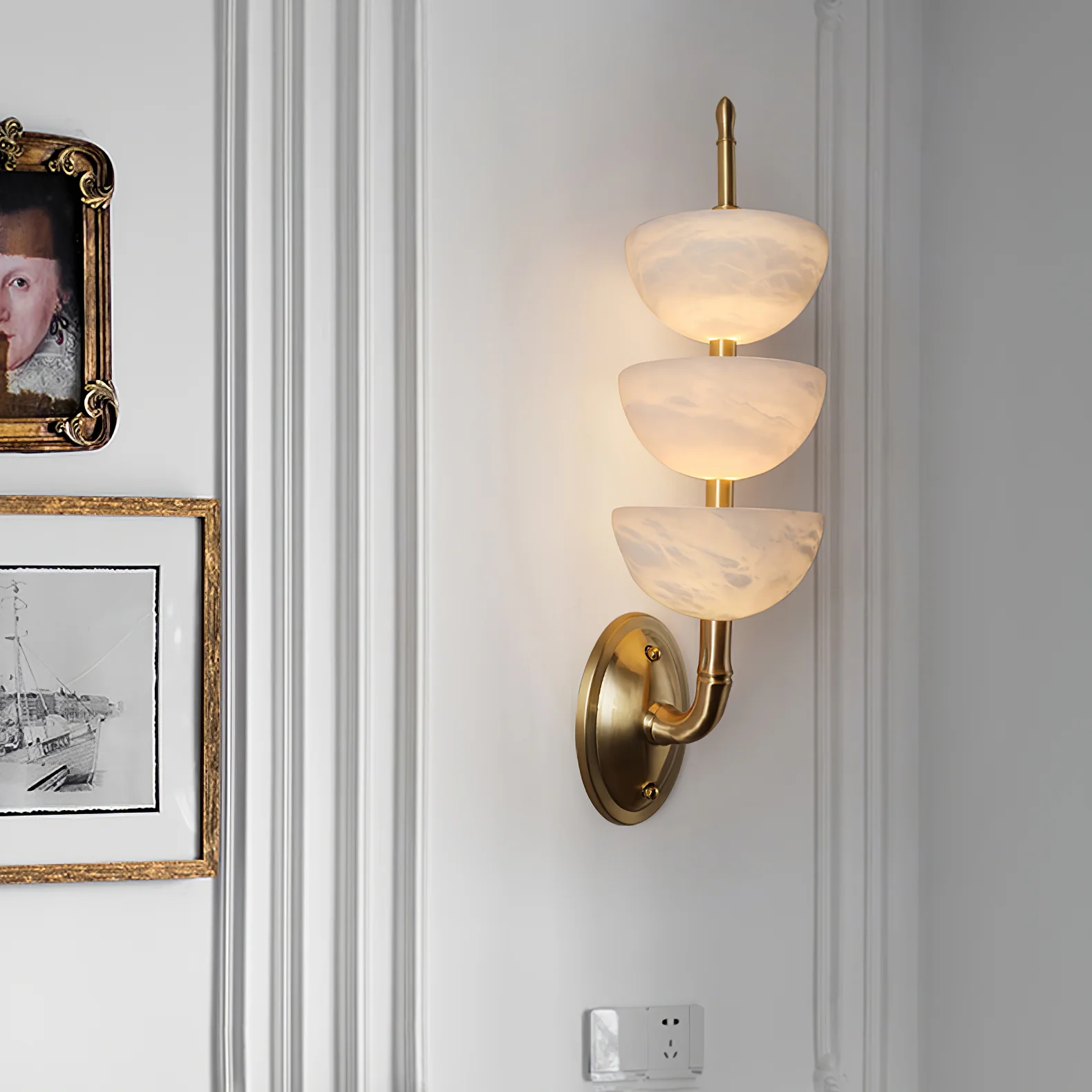 Faux Alabaster Wall Sconce