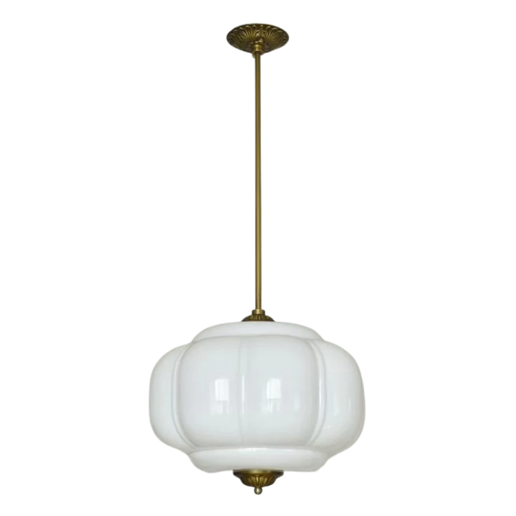 Eloise Vintage Milk Glass Pendant Light