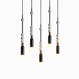Atelier Marble & Brass Pendant Light