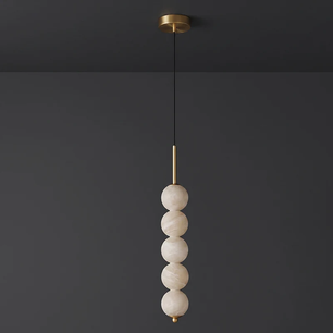 Alabaster Bead Pendant Light