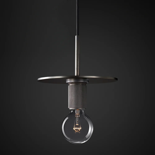 Brass & Clear Glass Pendant Light