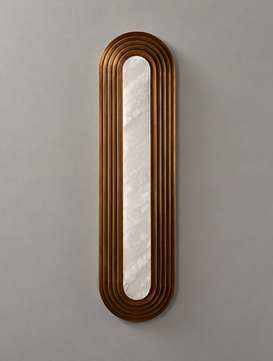 Strata Alabaster Bronze Wall Sconce
