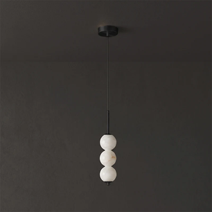 Alabaster Bead Pendant Light
