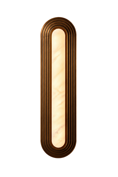 Strata Alabaster Bronze Wall Sconce