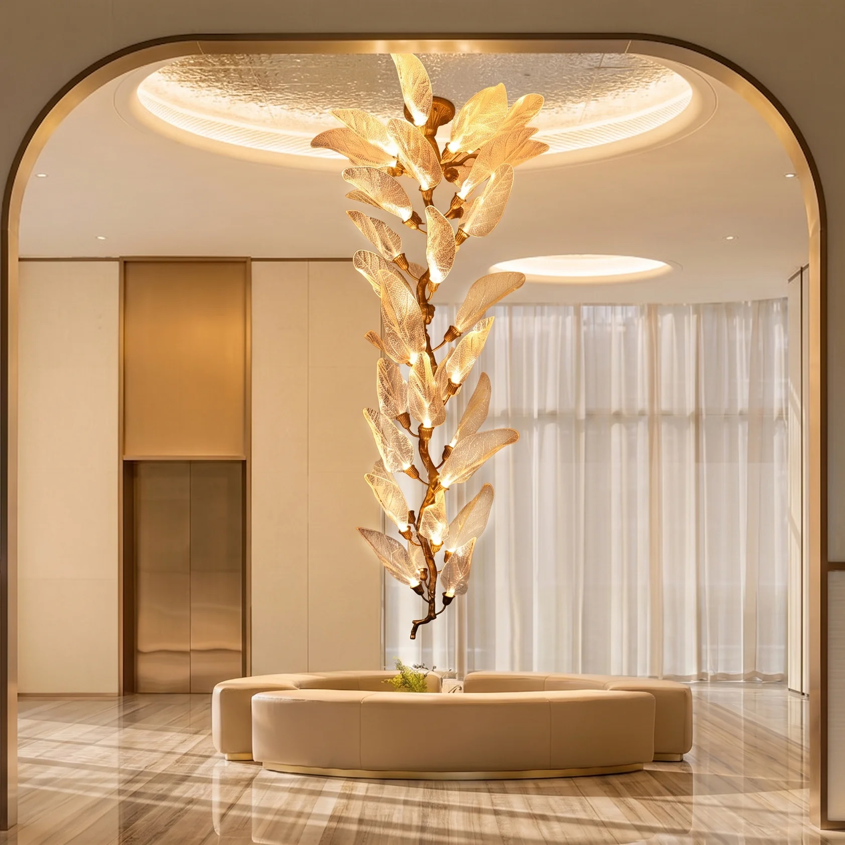Bronze Branch Chandelier