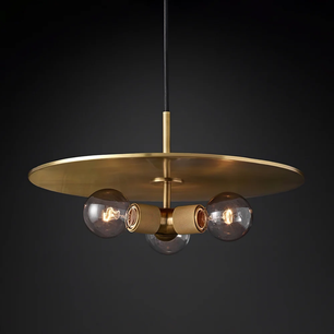 Brass & Clear Glass Pendant Light