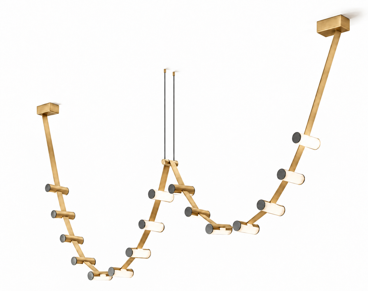 Curve Leather Chandelier
