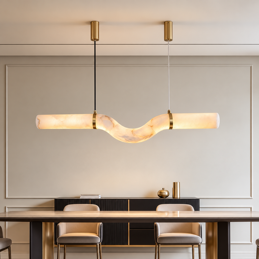 Onda Alabaster Linear Pendant