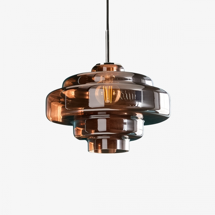 Tiered Glass Pendant Light
