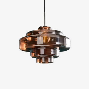 Tiered Glass Pendant Light