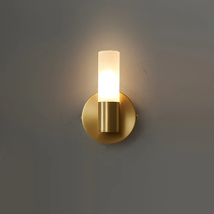 Twin Cylinder Brass Wall Sconce