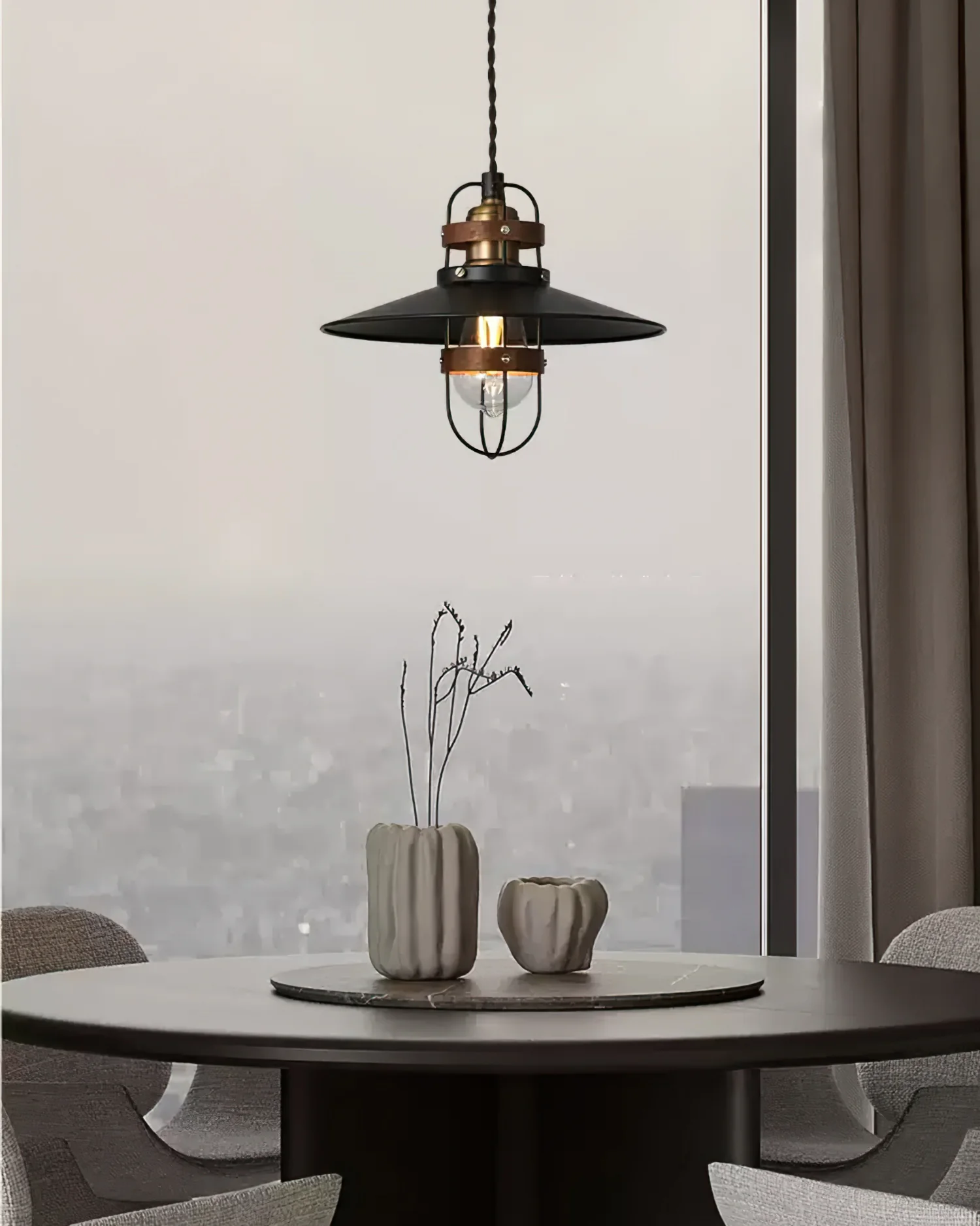 Caged Nautical Pendant Light