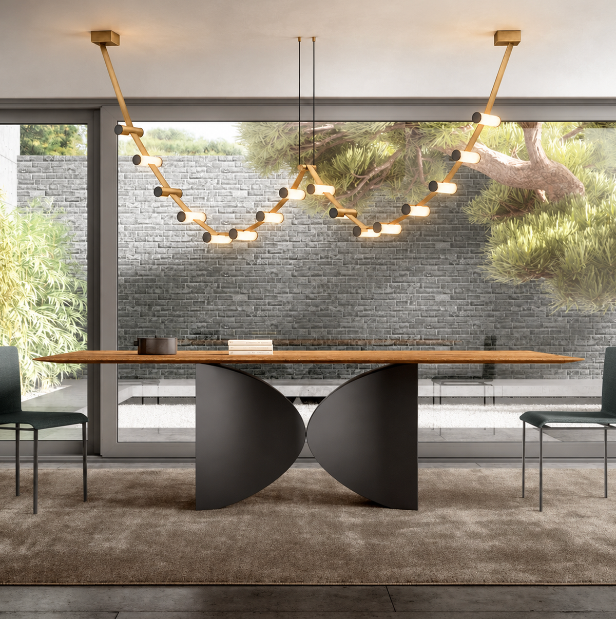 Curve Leather Chandelier