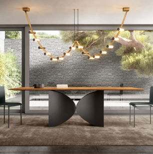 Curve Leather Chandelier