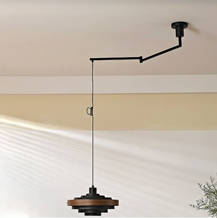 Layered Disc Swing Arm Pendant Light
