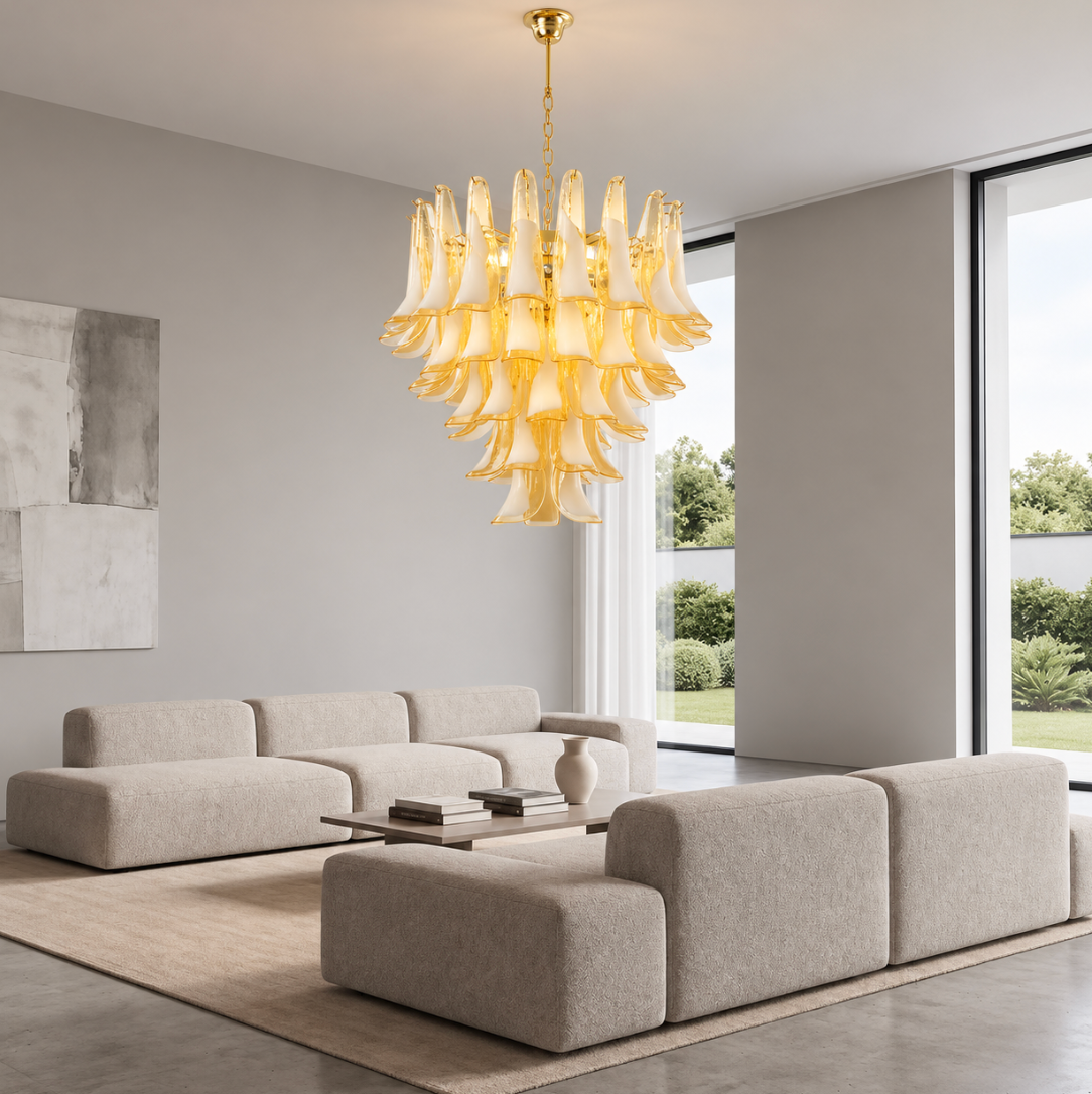 Murano Style Tiered Chandelier