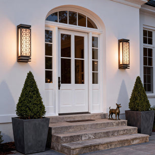 Reticolo Faux Marble Outdoor Wall Sconce