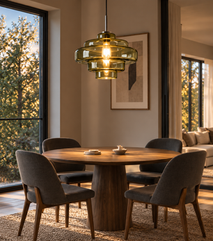 Tiered Glass Pendant Light